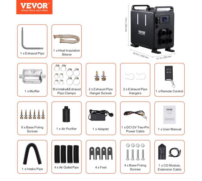 Dyzelinė automobilių autonominė šildytuvas 12V24V6