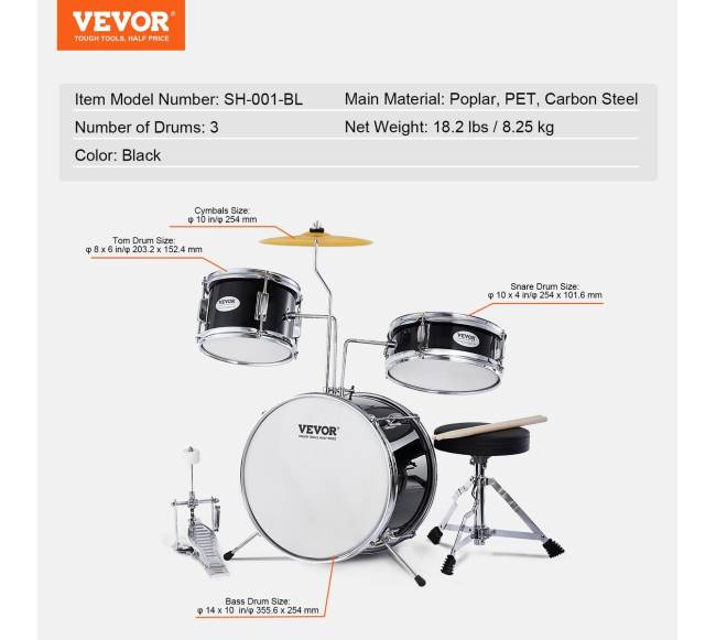 Vaikiškas būgnų rinkinys su kėdute6