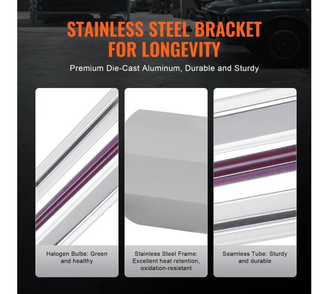 Infraraudonųjų spindulių šildytuvas dažymo kabinoms, 2 komplektai, 3000W4