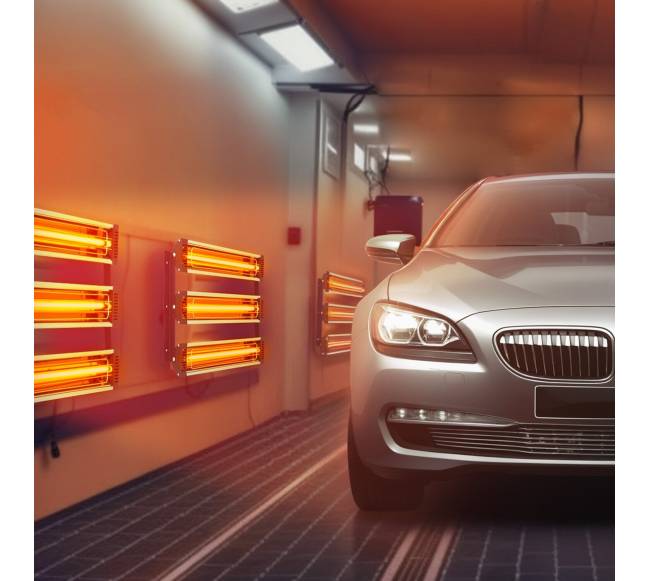 Infraraudonųjų spindulių šildytuvas dažymo kabinoms, 2 komplektai, 3000W7