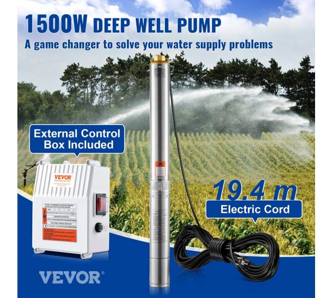 Giluminis panardinamasis siurblys 1500W 108m1