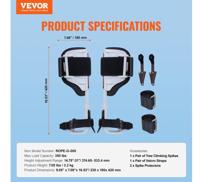 Aliumininiai laipiojimo spyglių įrankiai arboristams6