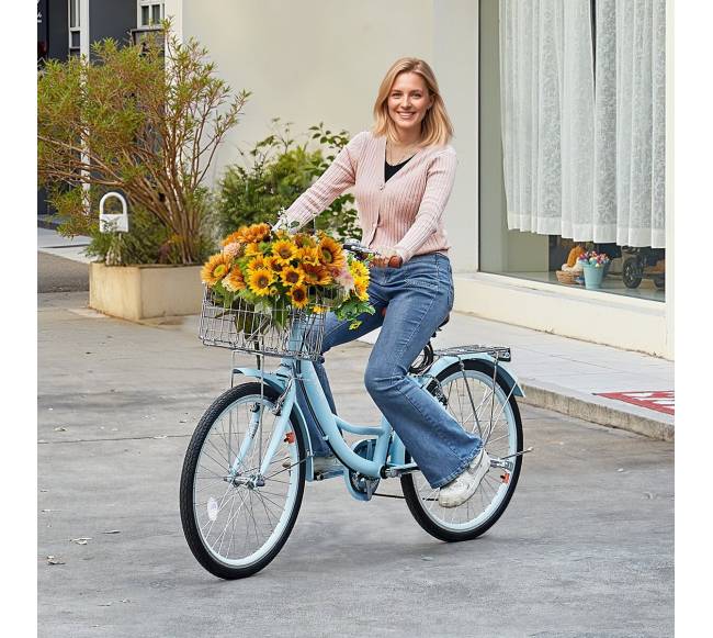 26 colių mėlynas kruizeris su krepšeliu7