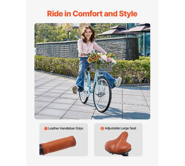 26 colių kruizeris dviračio su krepšiu1