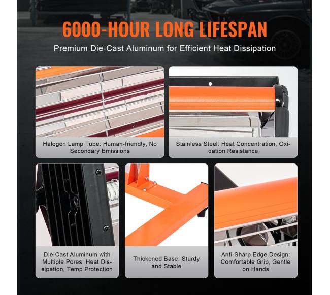 1500W infraraudonųjų spindulių lempa automobilių dažų džiovinimui4