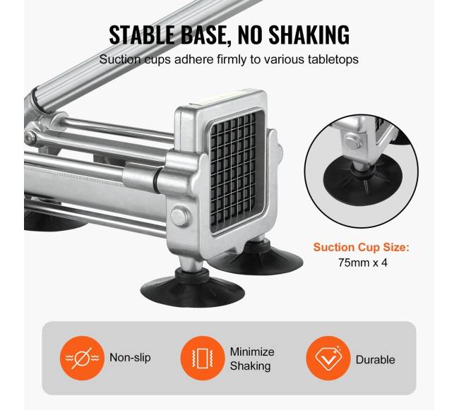 Nerūdijančio plieno bulvių pjaustyklė su 3 peiliais4