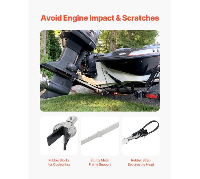 Reguliuojamas valtis transom laikiklis 58-89 cm2