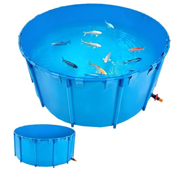 Drobės tvenkinys virš žemės žuvų bakas 5000 l0