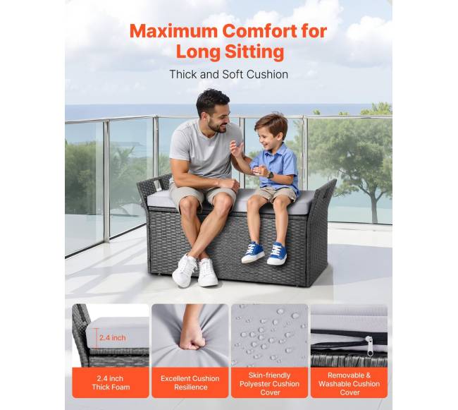 Lauko suoliukas-saugykla PE ratanas3