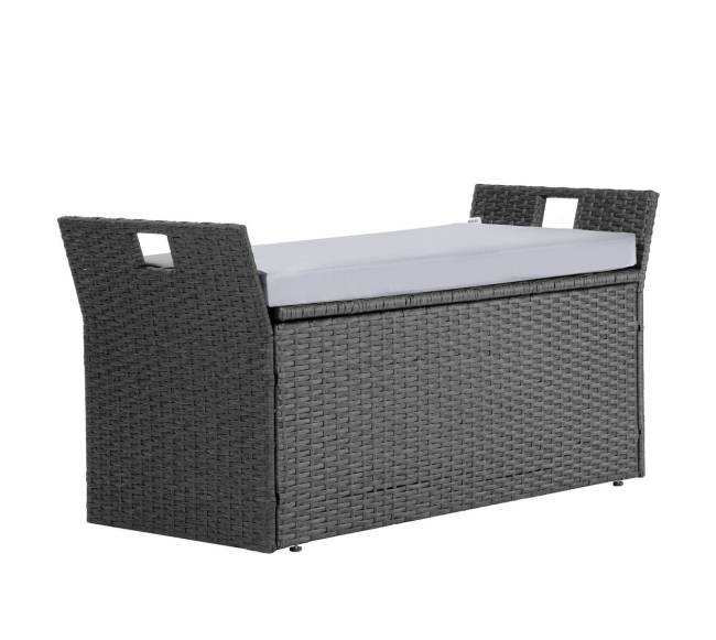 Lauko suoliukas-saugykla PE ratanas10