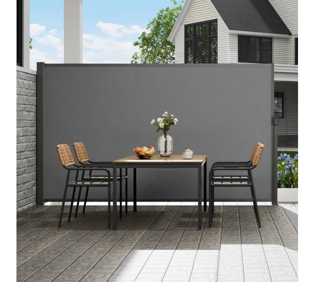 Ištraukiama šoninė markizė, 180g poliesteris, pilka7