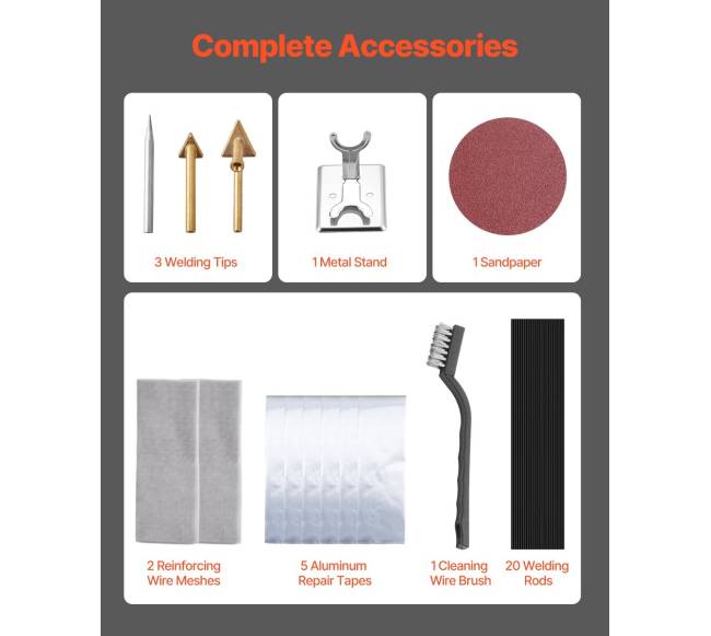 Plastmasės virinimo komplektas 60W100W2