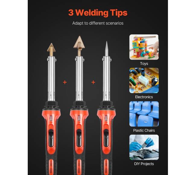 Plastmasės virinimo komplektas 60W100W3