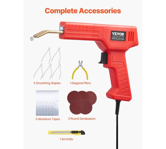 Plastiko virinimo aparatas 100W su 800 kabučių2