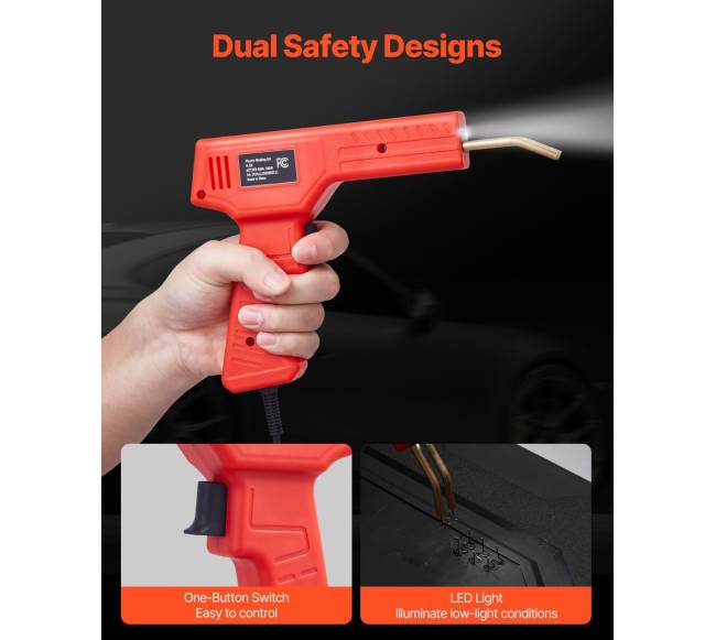 Plastiko virinimo aparatas 100W su 800 kabučių5