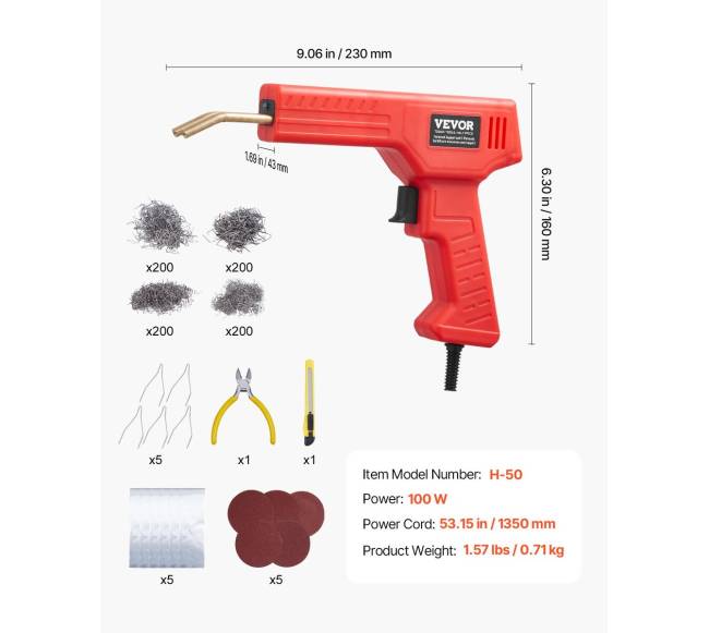 Plastiko virinimo aparatas 100W su 800 kabučių6