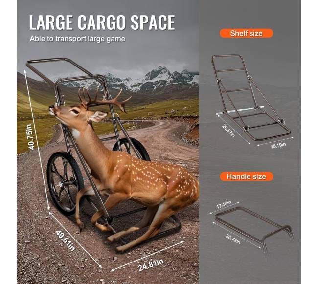 Sulankstoma vežimėlis žvėrių pervežimui 227 kg3