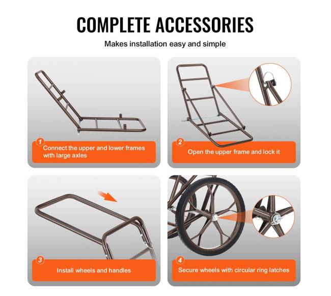 Sulankstoma vežimėlis žvėrių pervežimui 227 kg5