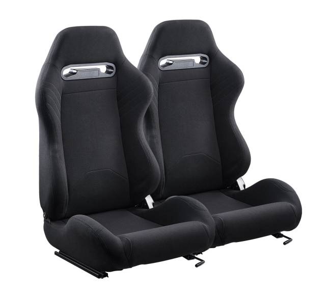 2 lenktynių kėdžių komplektas su poliesterio audiniu0