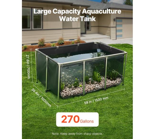 Drožlių plokštės žuvies tvenkinys 1023 l su skaidriu langu1