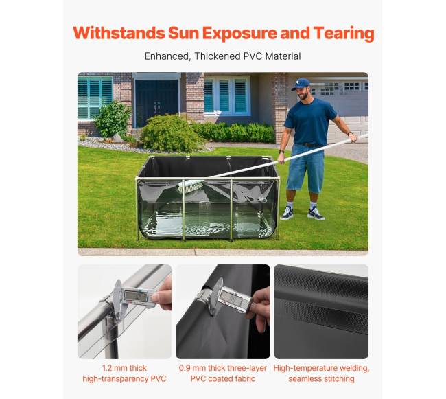 Drožlių plokštės žuvies tvenkinys 1023 l su skaidriu langu2