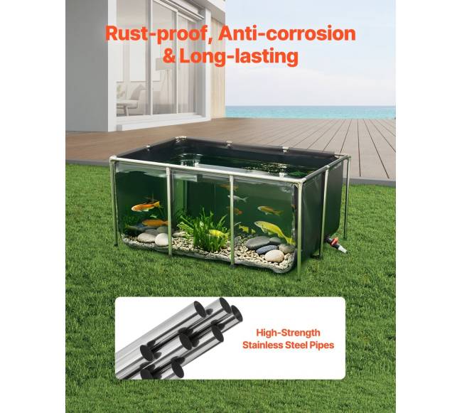 Drožlių plokštės žuvies tvenkinys 1023 l su skaidriu langu3