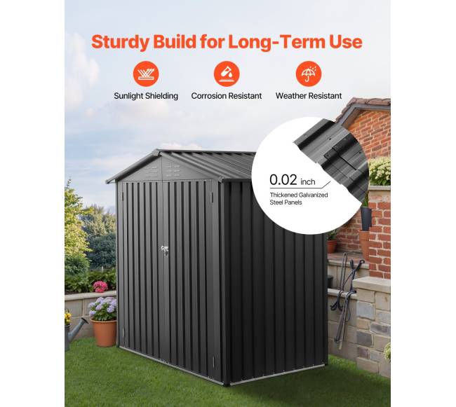 Metalinė sodo sandėliavimo patalpa su užrakinamomis durimis2