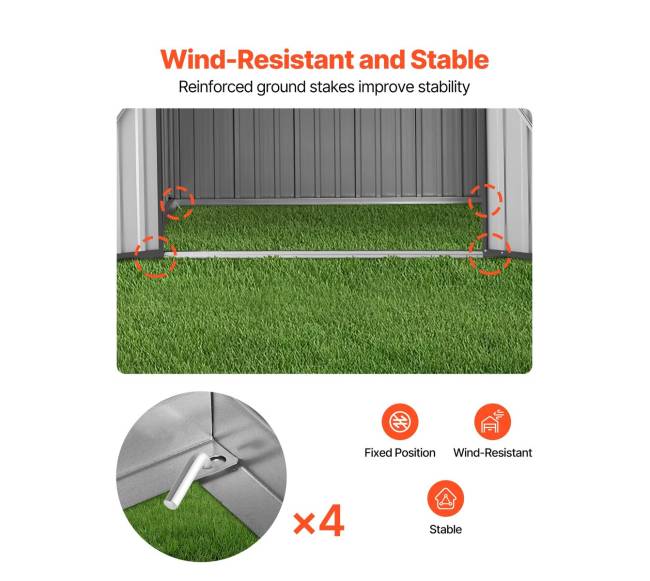 Metalinė sodo sandėliavimo patalpa su užrakinamomis durimis4