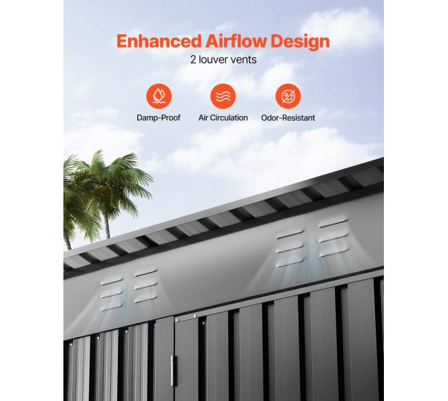 Metalinė sodo sandėliavimo patalpa 1533 x 876 x 1815 mm5