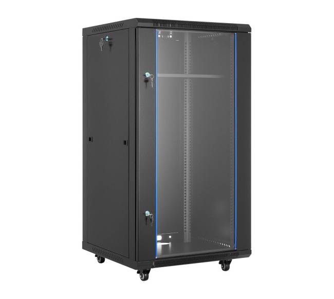 22U tinklo spinta su stiklo durimis 600 mm0
