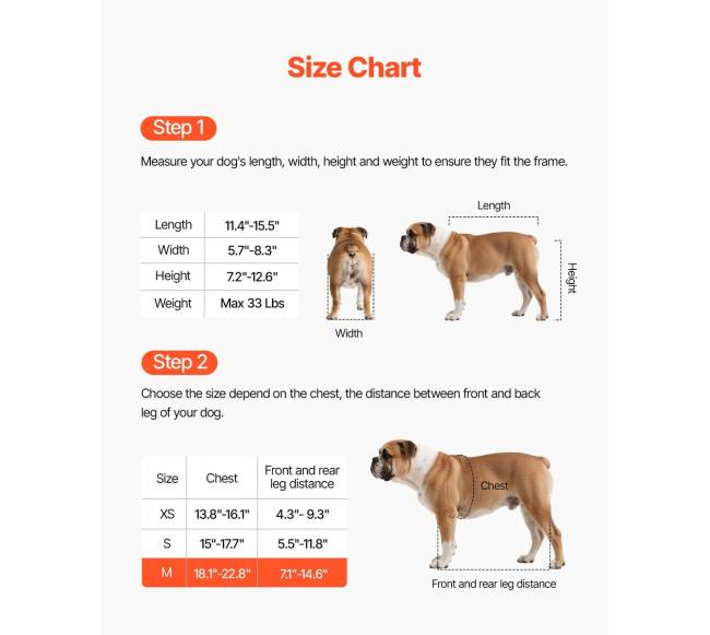 Šuns vežimėlis galinėms kojoms, reguliuojamas2