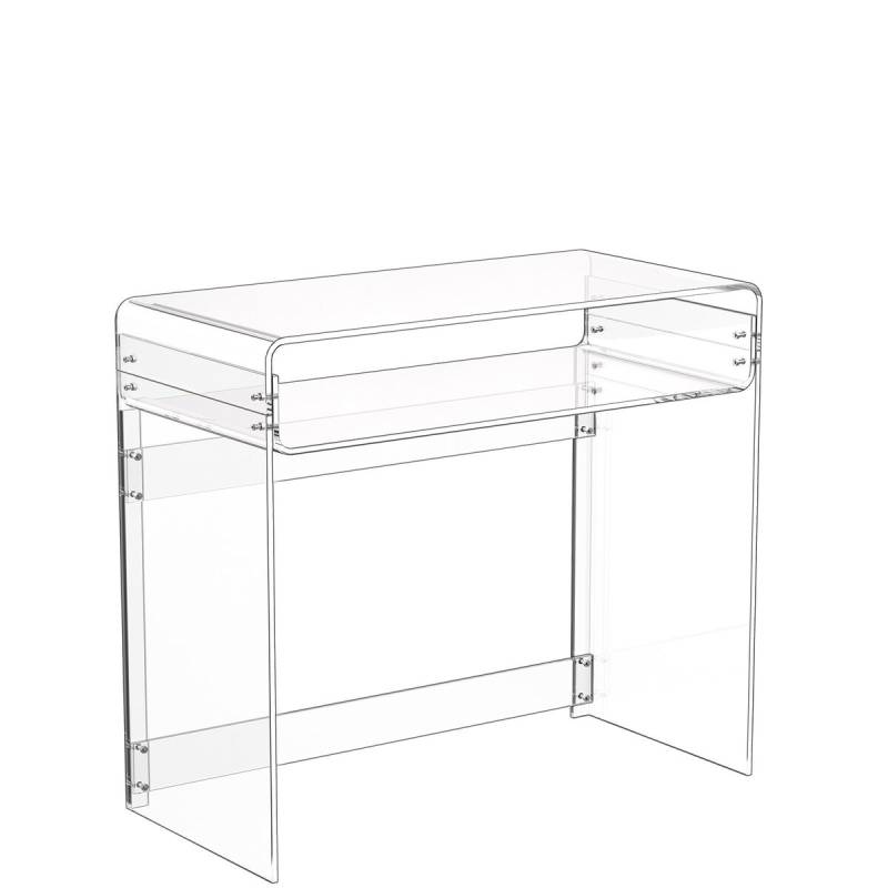 Akrilinis stalas su lentyna0