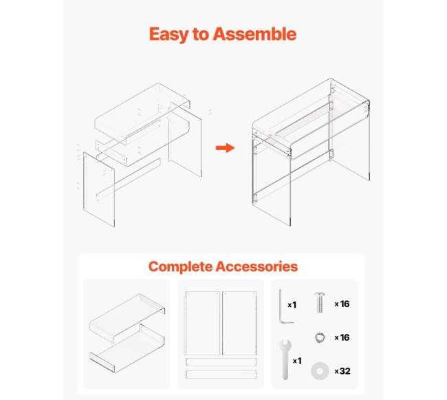 Akrilinis stalas su lentyna6
