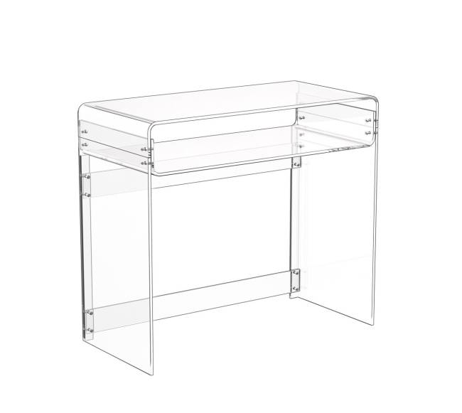 Akrilinis stalas su lentyna8