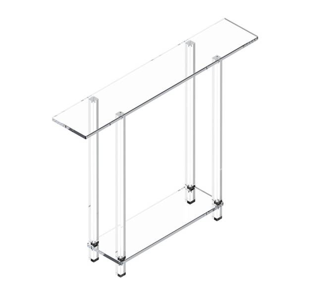 Akrilo konsolinis stalas 2 lygių8