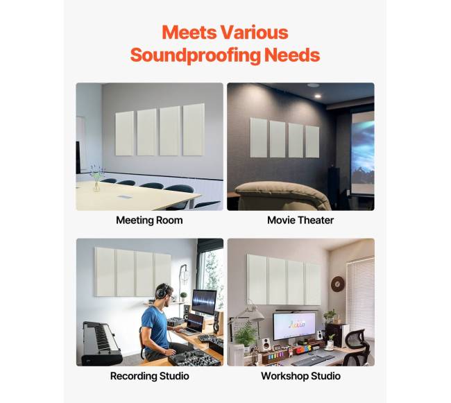 Garso izoliacinės sienų plokštės, 4 vnt.4