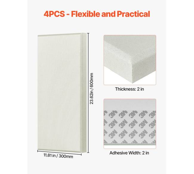 Garso izoliacinės sienų plokštės, 4 vnt.5