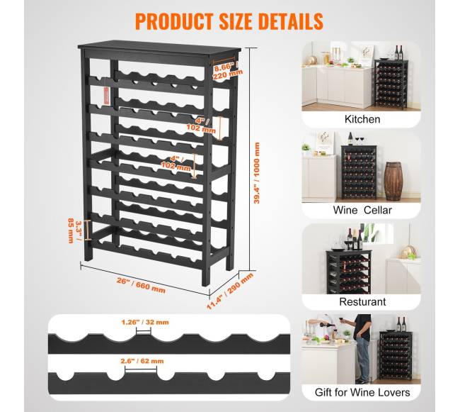 42 butelių bambukinė vyno lentyna6