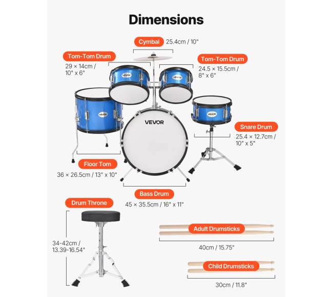 Vaikiškas būgnų rinkinys 5 dalių2