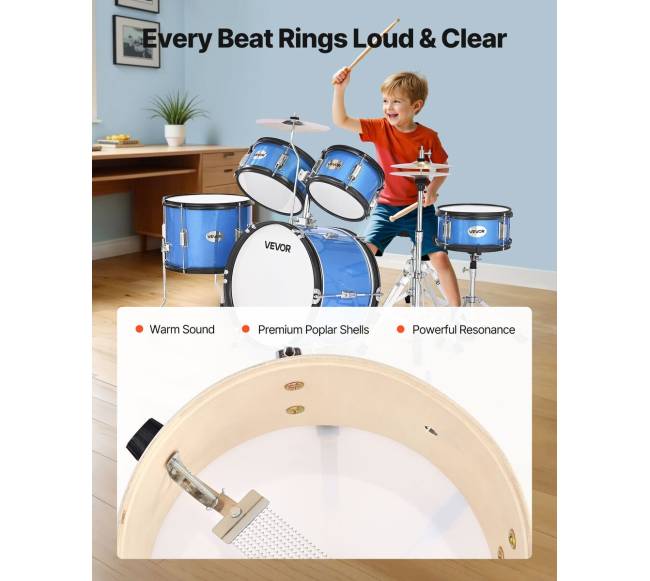 Vaikiškas būgnų rinkinys 5 dalių3