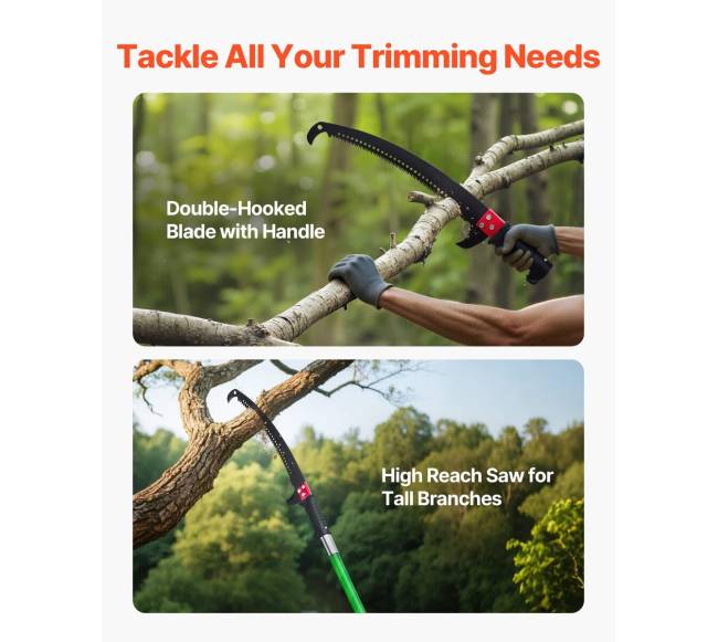 Rankinis teleskopinis medžių genėtuvas 118-809 cm plieninis ašmuo2