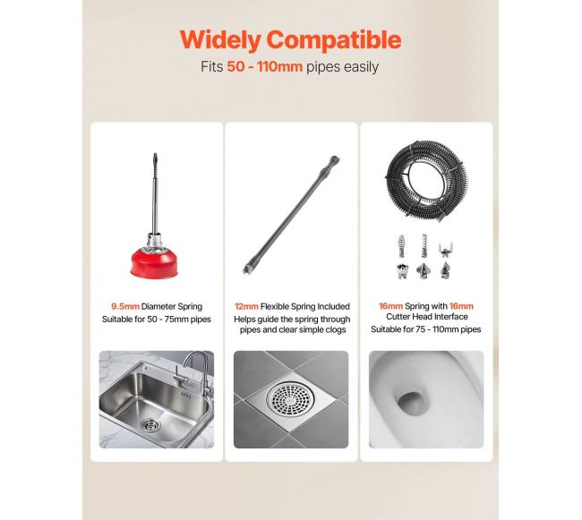 Vamzdžių valymo mašina, 500W 1400RPM2