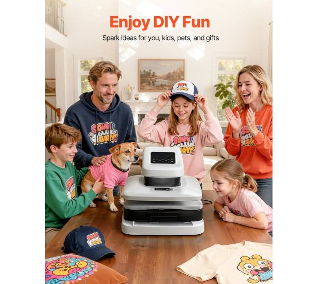 Automatinis šilumos presas drabužiams 38 x 38 cm3