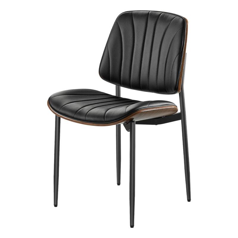 Modernios juodos valgomojo kėdės (4 vnt.)0