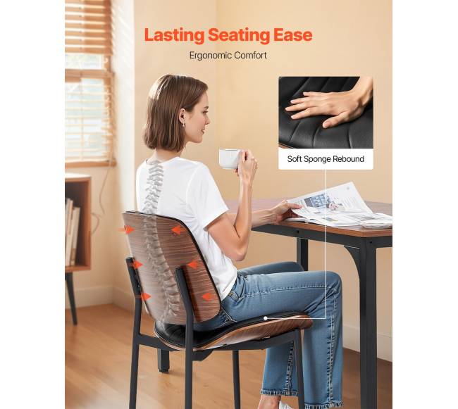 Modernios juodos valgomojo kėdės (4 vnt.)2