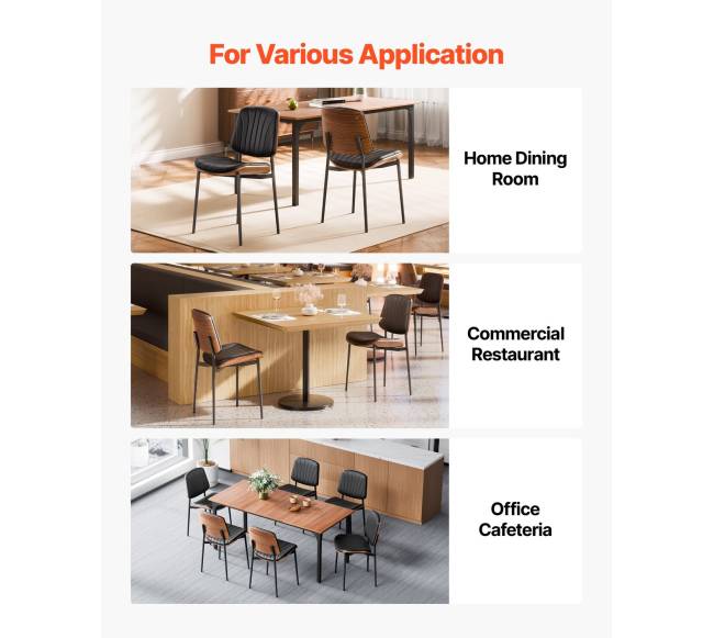 Modernios juodos valgomojo kėdės (4 vnt.)6