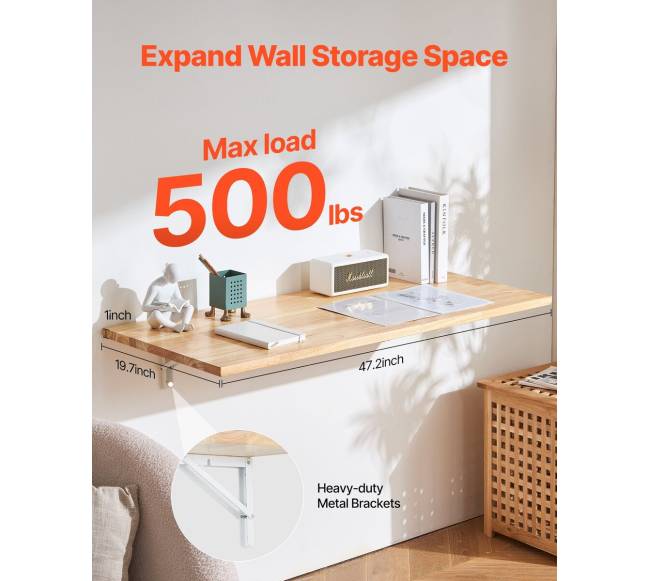 Prie sienos montuojamas sulankstomas stalas1