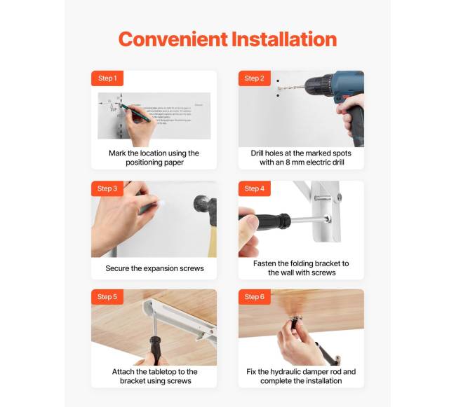 Prie sienos montuojamas sulankstomas stalas4