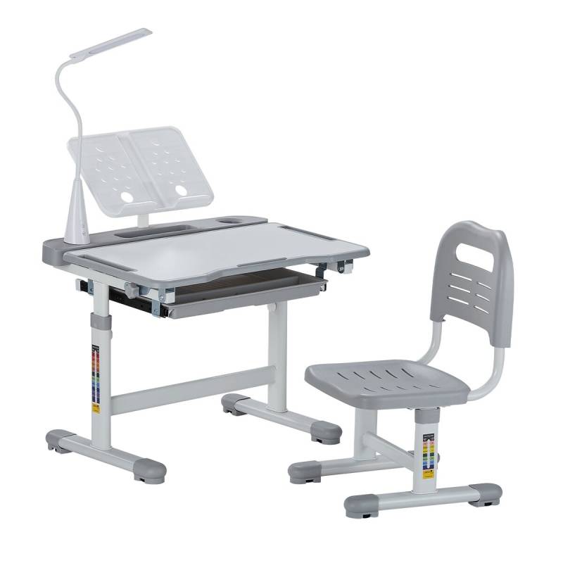 Vaikiškas stalas ir kėdė su lempa0