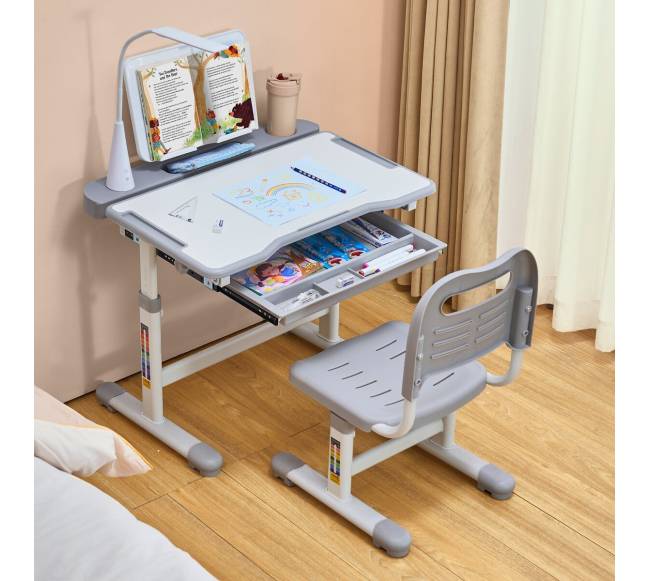 Vaikiškas stalas ir kėdė su lempa7